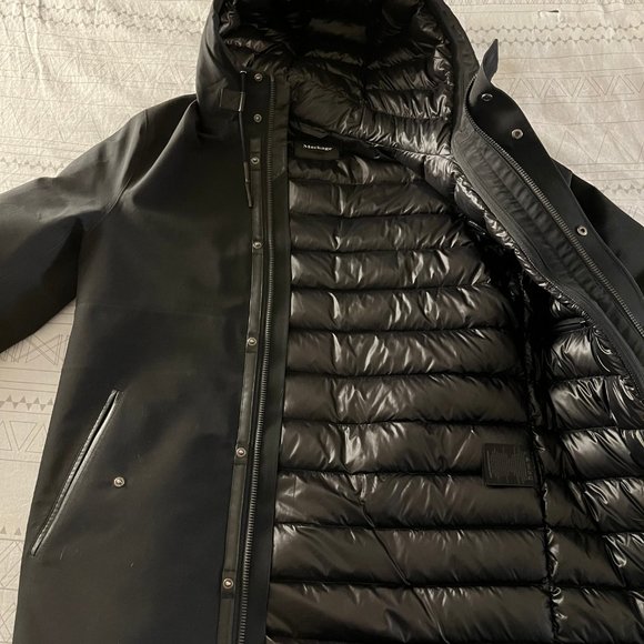 Mackage Black Hooded Down Parka with Removable Down Liner - Picture 5 of 8